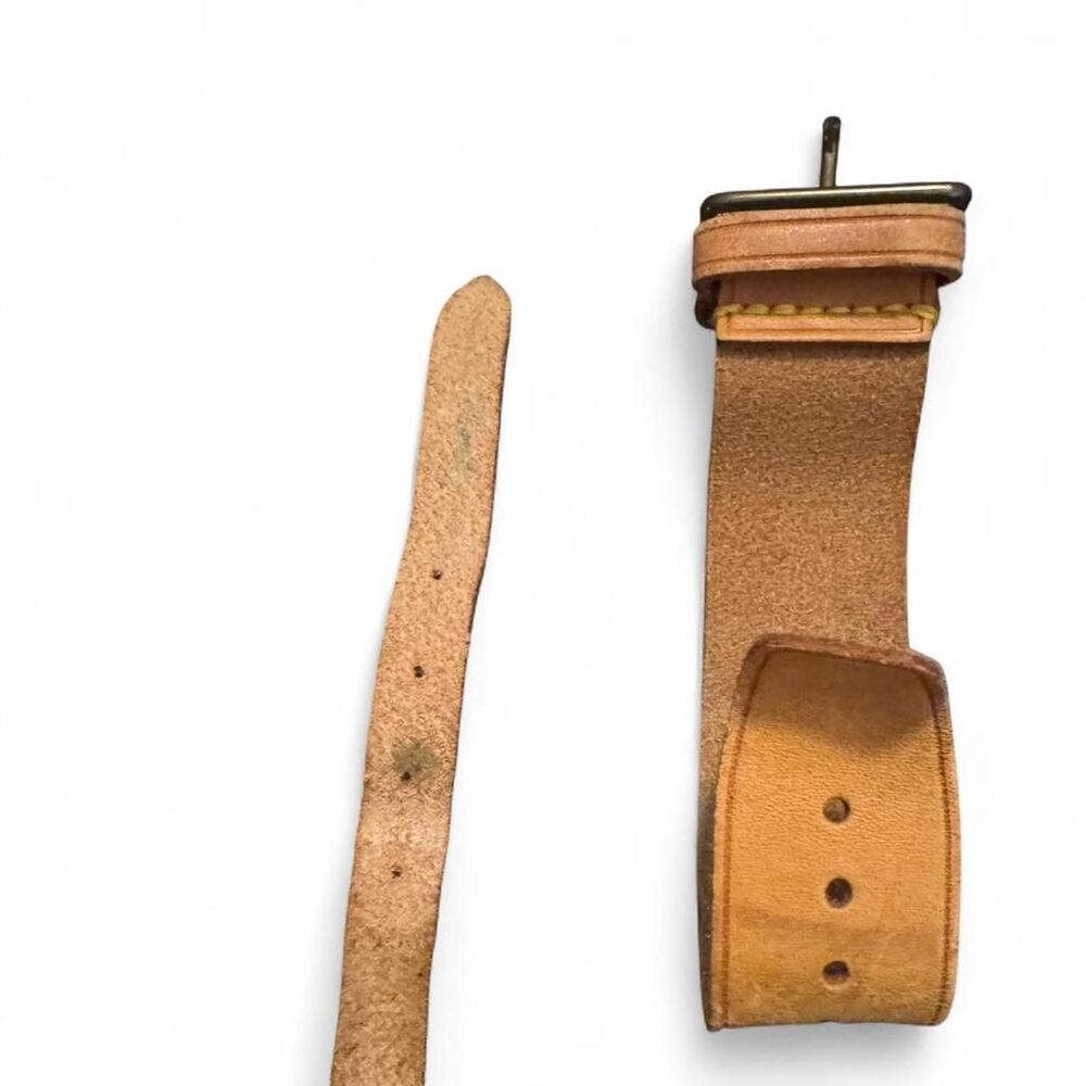 Louis Vuitton Vachetta Leather Luggage Tag & Strap Replacement Keepall Auth - Picture 7 of 8